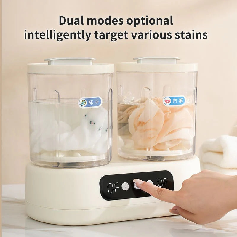 Double-Bucket Mini Washing Machine