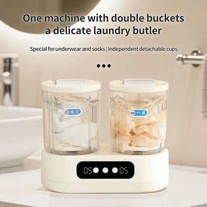 Double-Bucket Mini Washing Machine