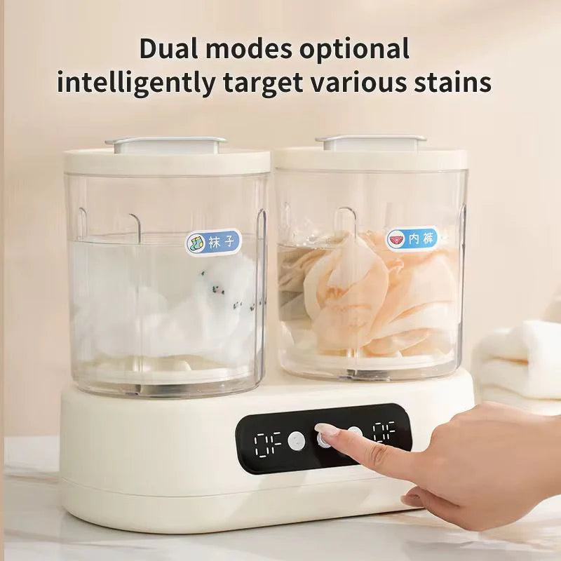 Double-Bucket Mini Washing Machine